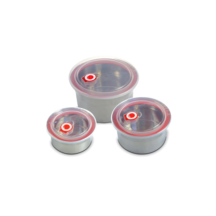 کاسه 3 تکه استیل درب سوپاپ دار