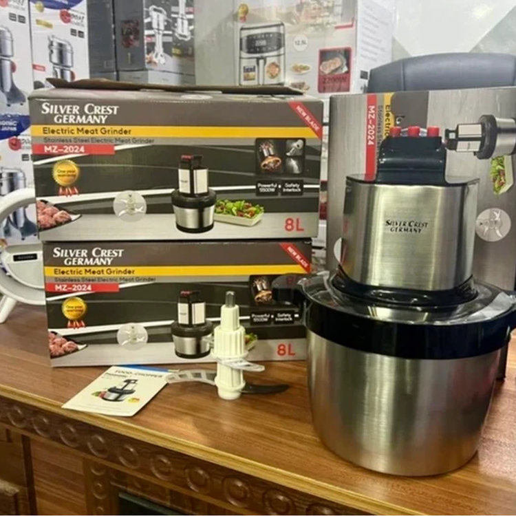 خردکن صنعتی سیلور کرست- ظرفیت 8 لیتری- قدرت 5500W وات- مدل MZ 2024