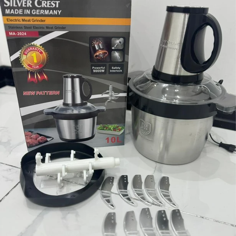 خردکن 10 لیتری سیلور کرست- 10 تیغه استیل ضد زنگ- مدل 2024