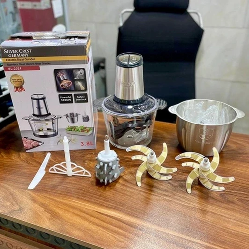 خردکن دوقلو سیلورکرست آلمان- 6+6 تیغه تیتانیوم طلایی همراه با سیر پوست کن و همزن- قدرت 3000W وات- مدل SL2024