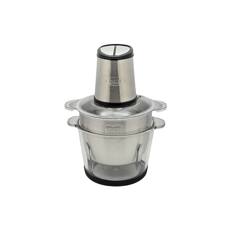 خردکن دوکاسه4+4 لیتری مایر آلمان -6+6 تیغه تیتانیوم طلایی- همراه سیر پوست کن و همزن مدل SL-2024