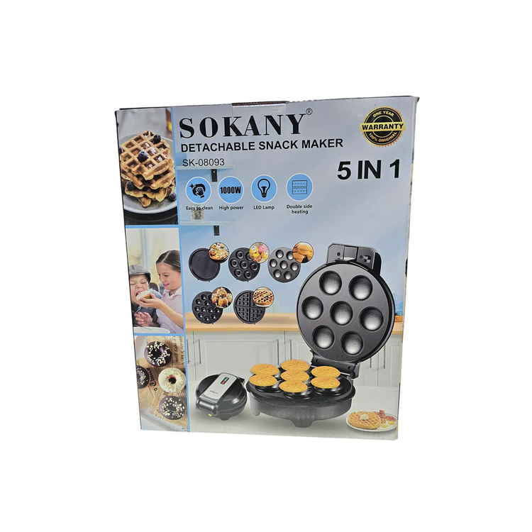 ساندویچ ساز و وافل ساز 5 کاره سوکانی مدل SK-08093
