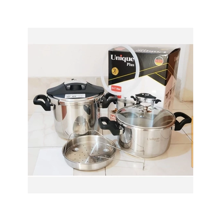 زودپز دوقلو 5+7 لیتری یونیک درب کلیپسی