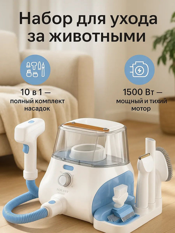 کیت جاروبرقی نظافت حیوانات خانگی 10 کاره سوکانی مدل SK-16057