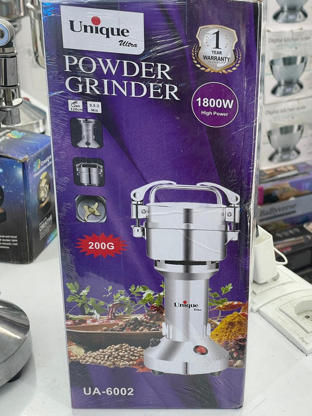 آسیاب صنعتی یونیک- ظرفیت 200 گرم قدرت 1800W وات مدل UA-6002