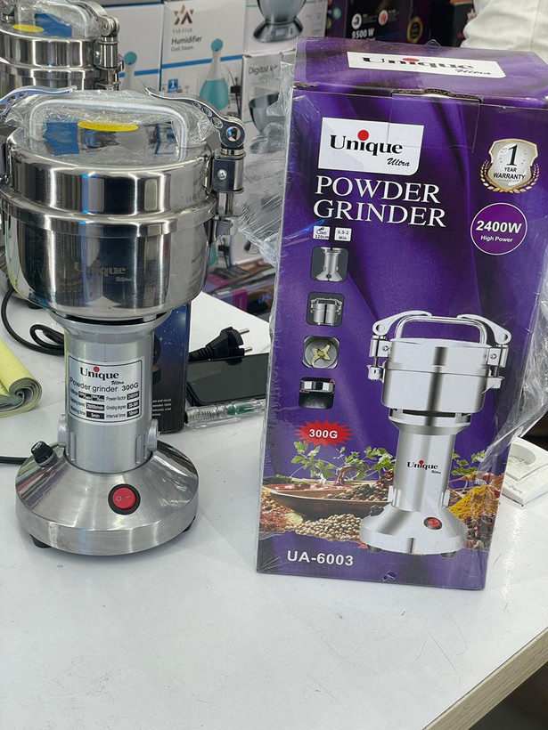 آسیاب صنعتی یونیک- ظرفیت 300 گرم قدرت 2400W وات مدل UA-6003