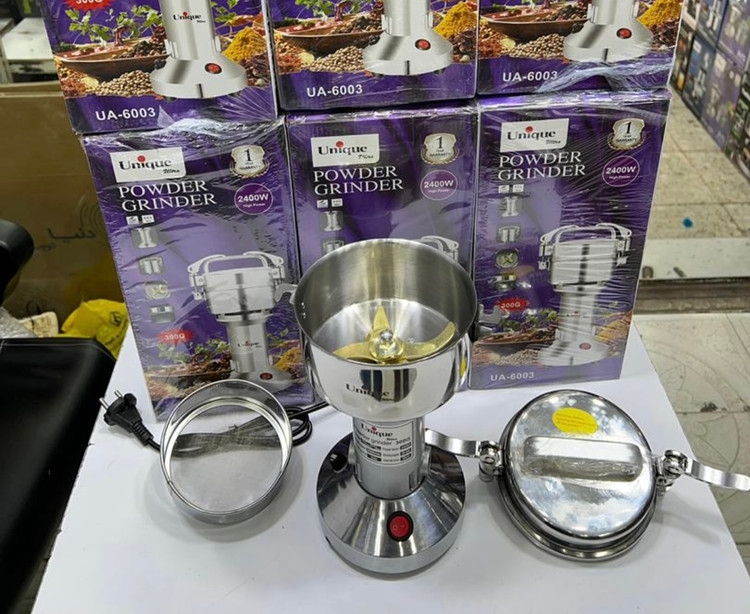 آسیاب صنعتی یونیک- ظرفیت 300 گرم قدرت 2400W وات مدل UA-6003