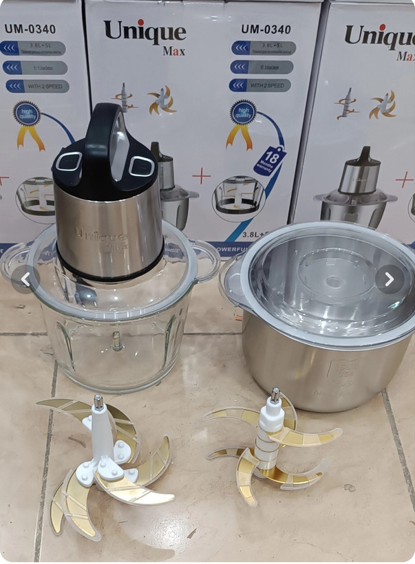 خردکن غذاساز 2 کاسه 5 لیتر و3.8 لیتر یونیک مدل UM-0340