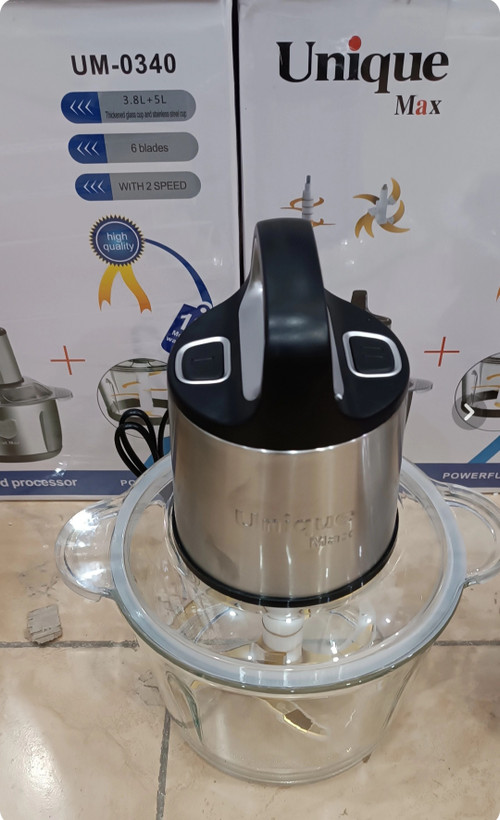خردکن غذاساز 2 کاسه 5 لیتر و3.8 لیتر یونیک مدل UM-0340