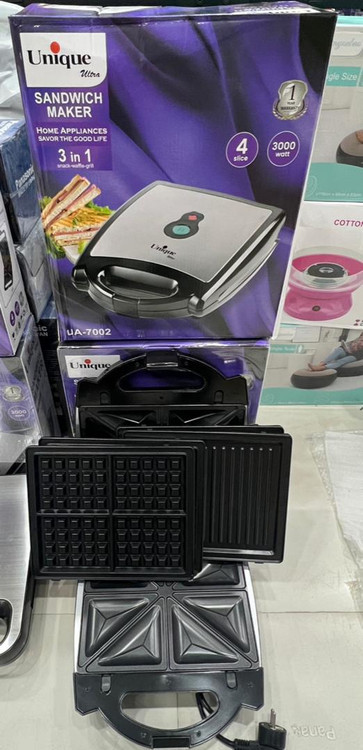 ساندویچ ساز سه کاره یونیک مدلUA7002