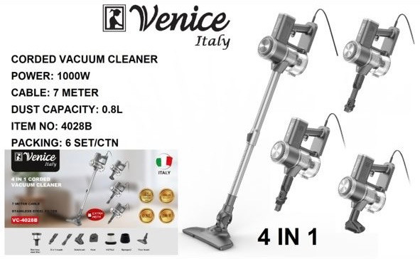 جارو عصایی برند ونیز ایتالیا مدل4028 VC