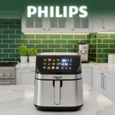سرخ کن هواپز 18.2 لیتری لمسی دو ۲ المنت بدون روغن 3000 وات فیلیپس مدل PHILIPS 9298/