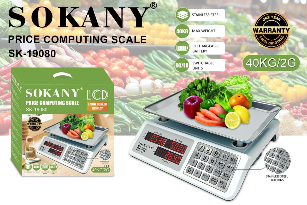 ترازو دیجیتال فروشگاهی سوکانی مدل SK-19080