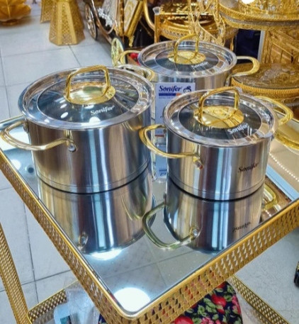 سرویس قابلمه استیل ۶ پارچه سونیفر مدل SF-1175