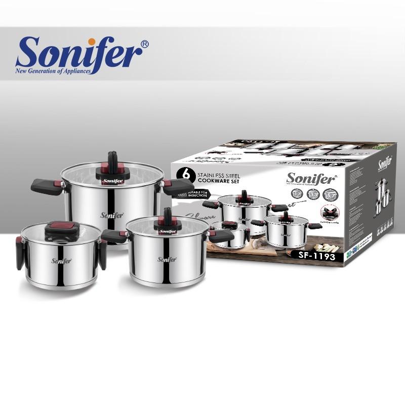سرویس زودپز استیل ۶ پارچه سونیفر مدل SF-1193