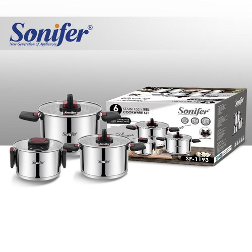 سرویس زودپز استیل ۶ پارچه سونیفر مدل SF-1193